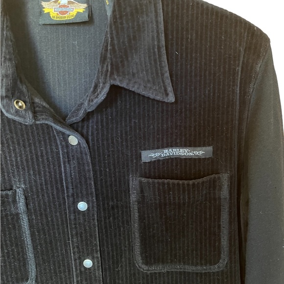 🔥🔥🔥Harley Davidson Beautiful multi media, corduroy long sleeve blouse - Picture 2 of 5